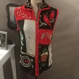 Festive Christmas Vest Sz M